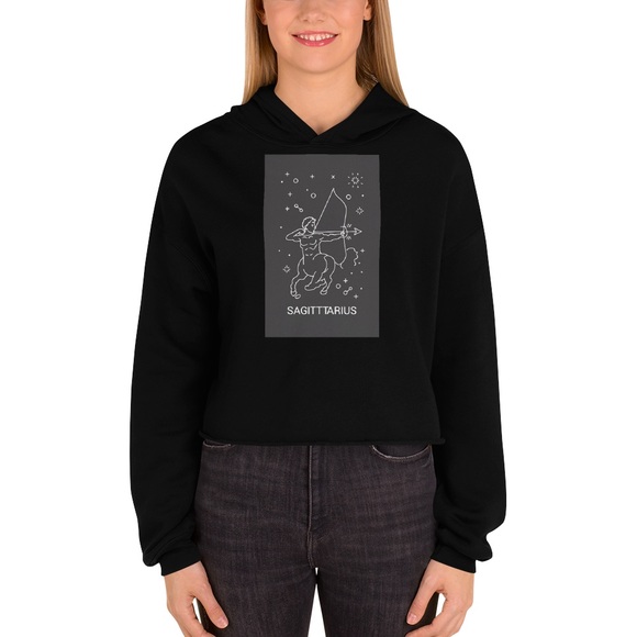 Tops - Sagittarius design Crop top hoodie for women